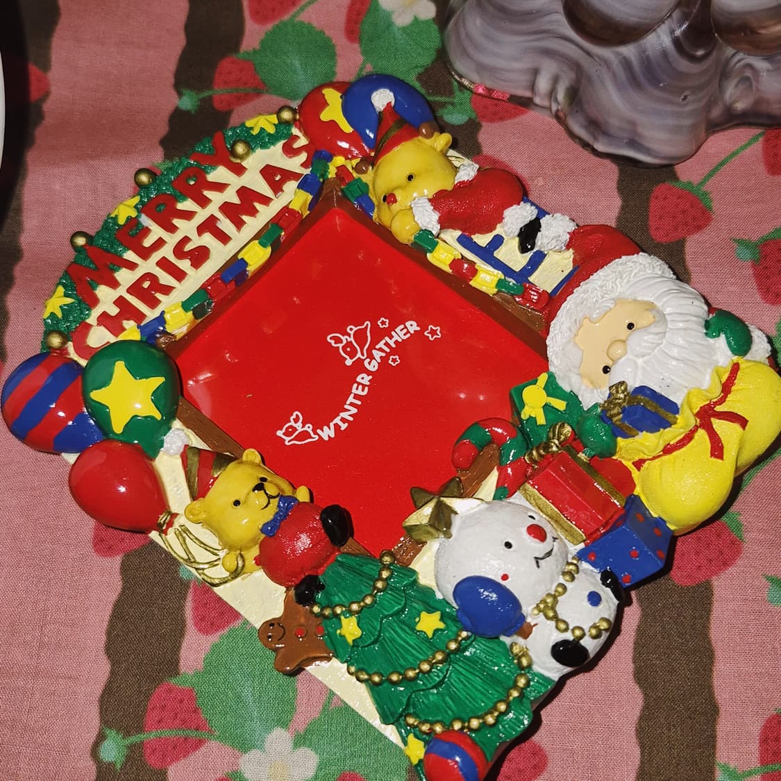 레트로 크리스마스 선물 테디베어 액자 상품이미지8