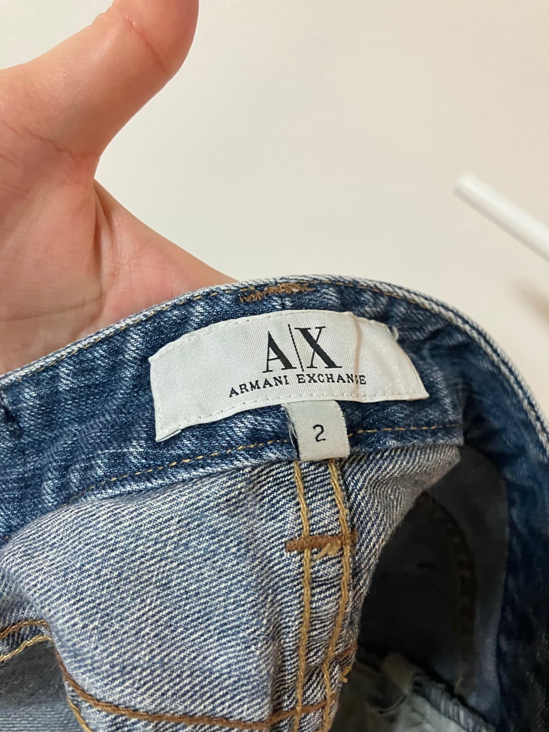 아르마니익스체인지 데님 패치워크 미니스커트 y2k 상품이미지5