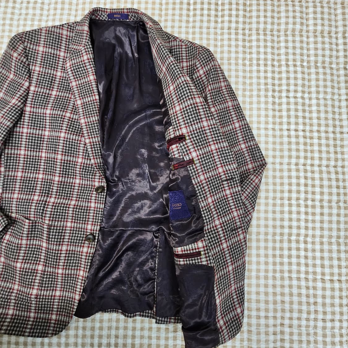 바쏘 울 캐시미어 블레이저 자켓 남자100 상품이미지6