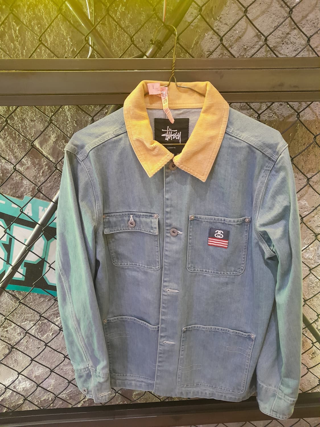 희귀수집 정품 STUSSY 올드스투시 00데님 아카이브자켓M  성조기패치 상품이미지10