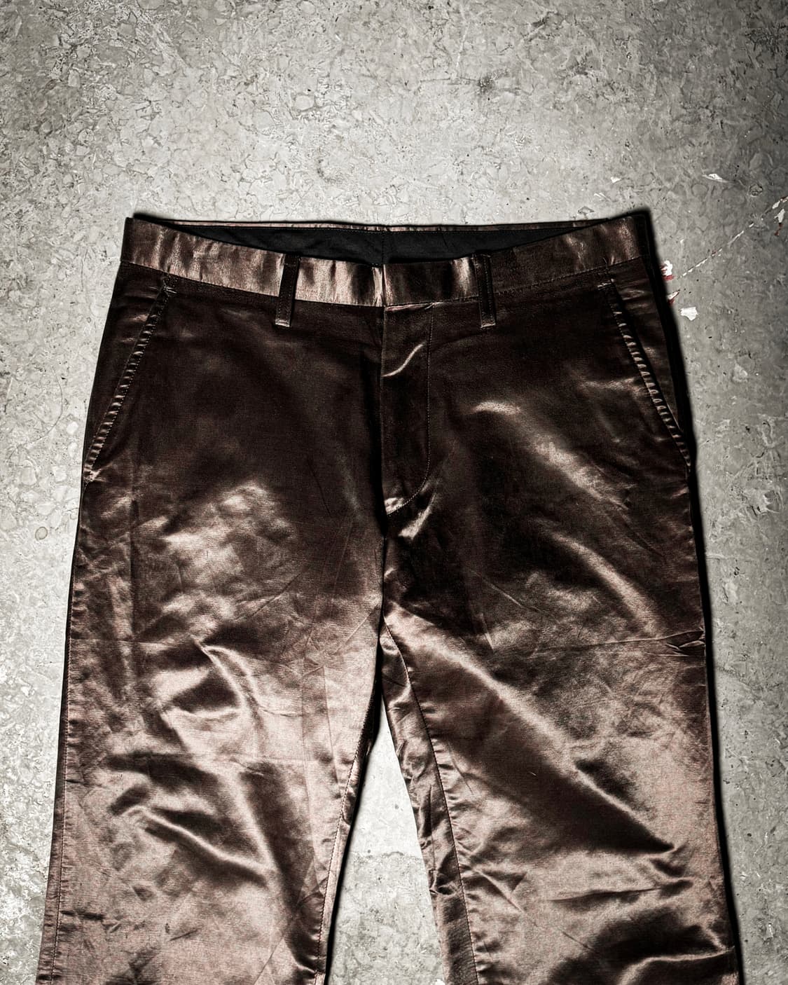 Brown satin Sammy boot-cut Pants 상품이미지3