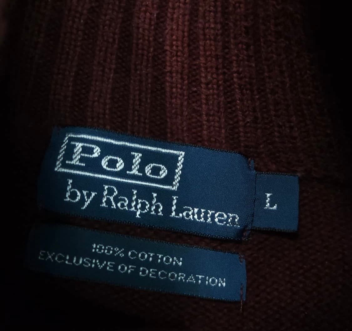 폴로 랄프로렌 버튼넥 니트 버건디 L 상품이미지3