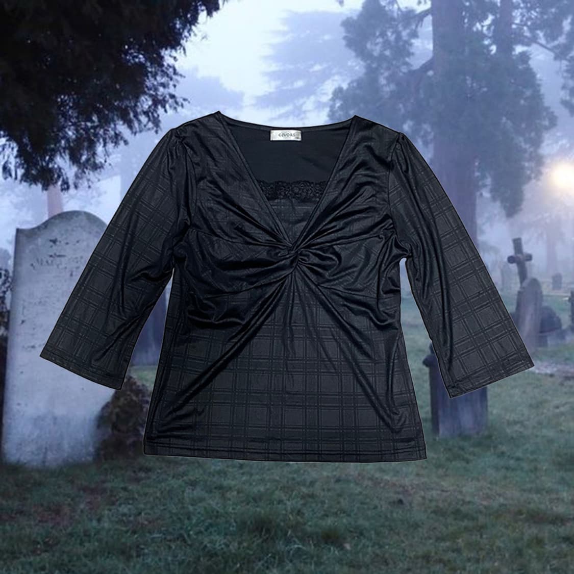 레이어드 블랙 긴팔 티셔츠 상품이미지1