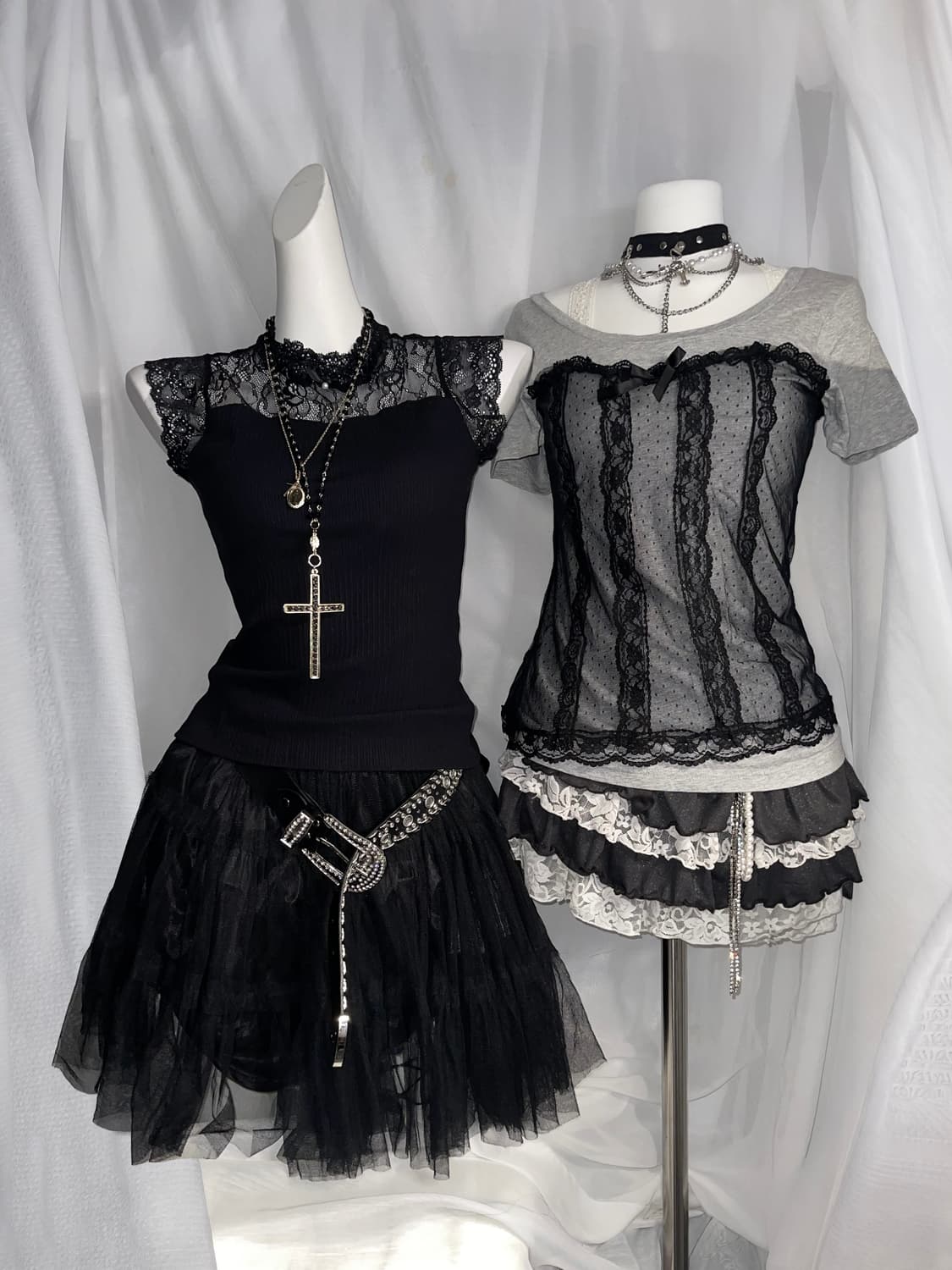 Axes femme top+gothic sha skirt 공겜여주 상품이미지1