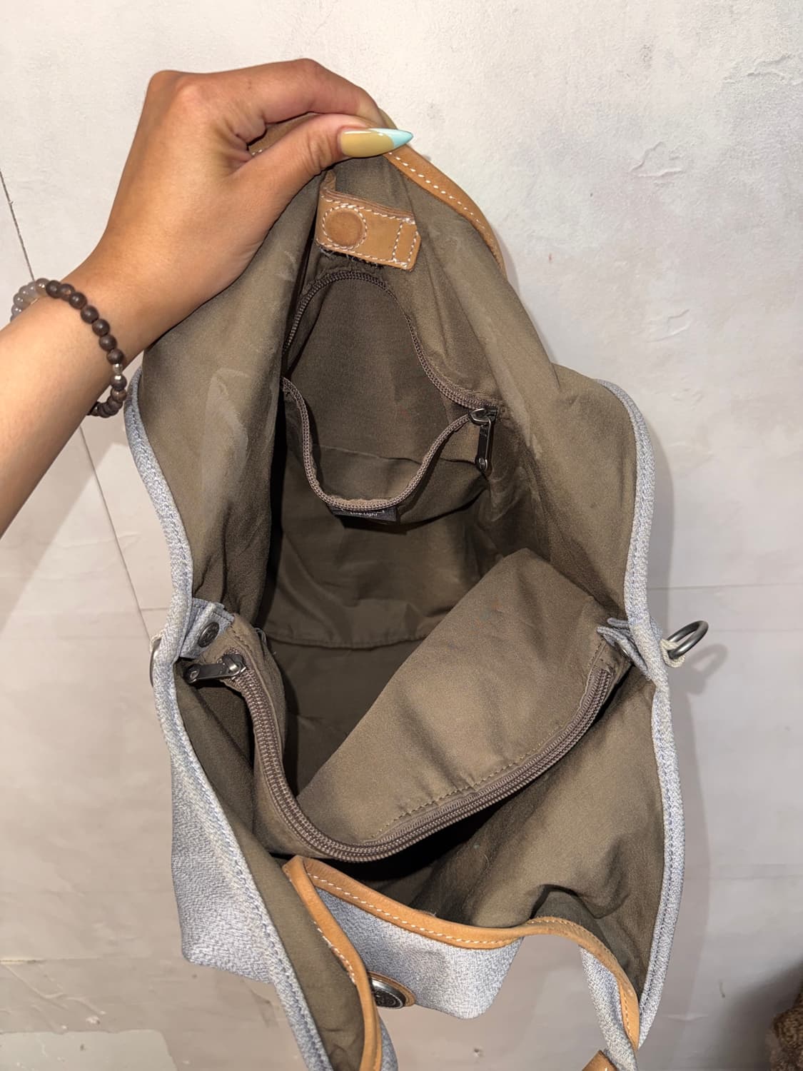 Kipling gray pocket tote shopper bag 상품이미지6