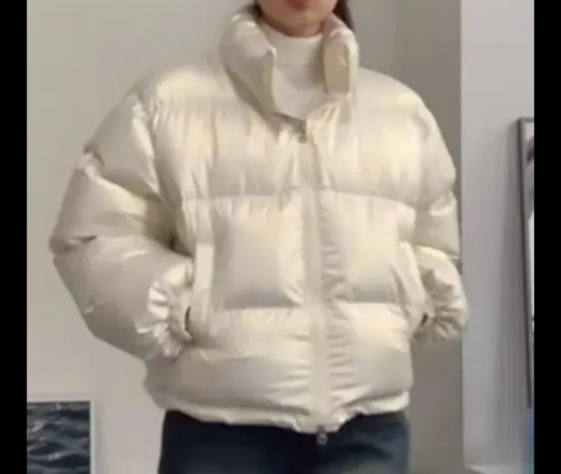 스트링 유광 화이트 패딩 판매 교환 상품이미지1