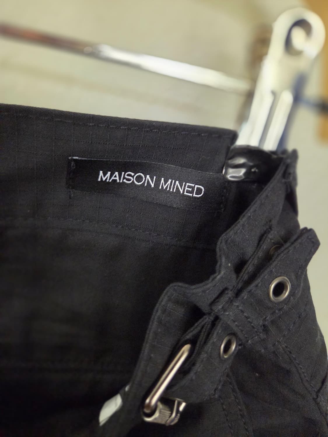 MAISON MINED 블랙 카고 팬츠 48 상품이미지4