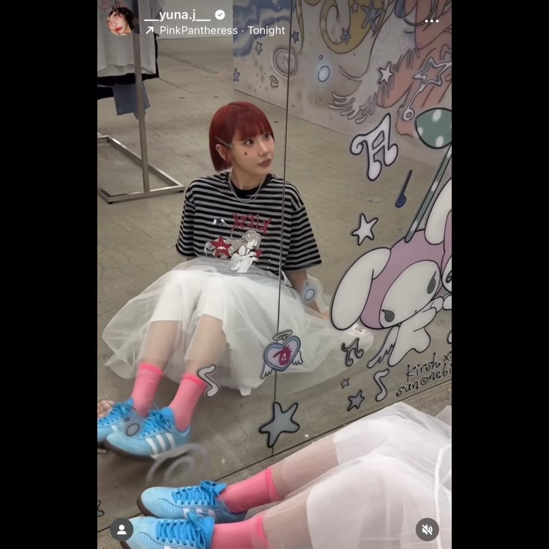 키르시 & 썬원버드 콜라보 스트라이프 루즈핏 티셔츠 (새상품) 상품이미지8