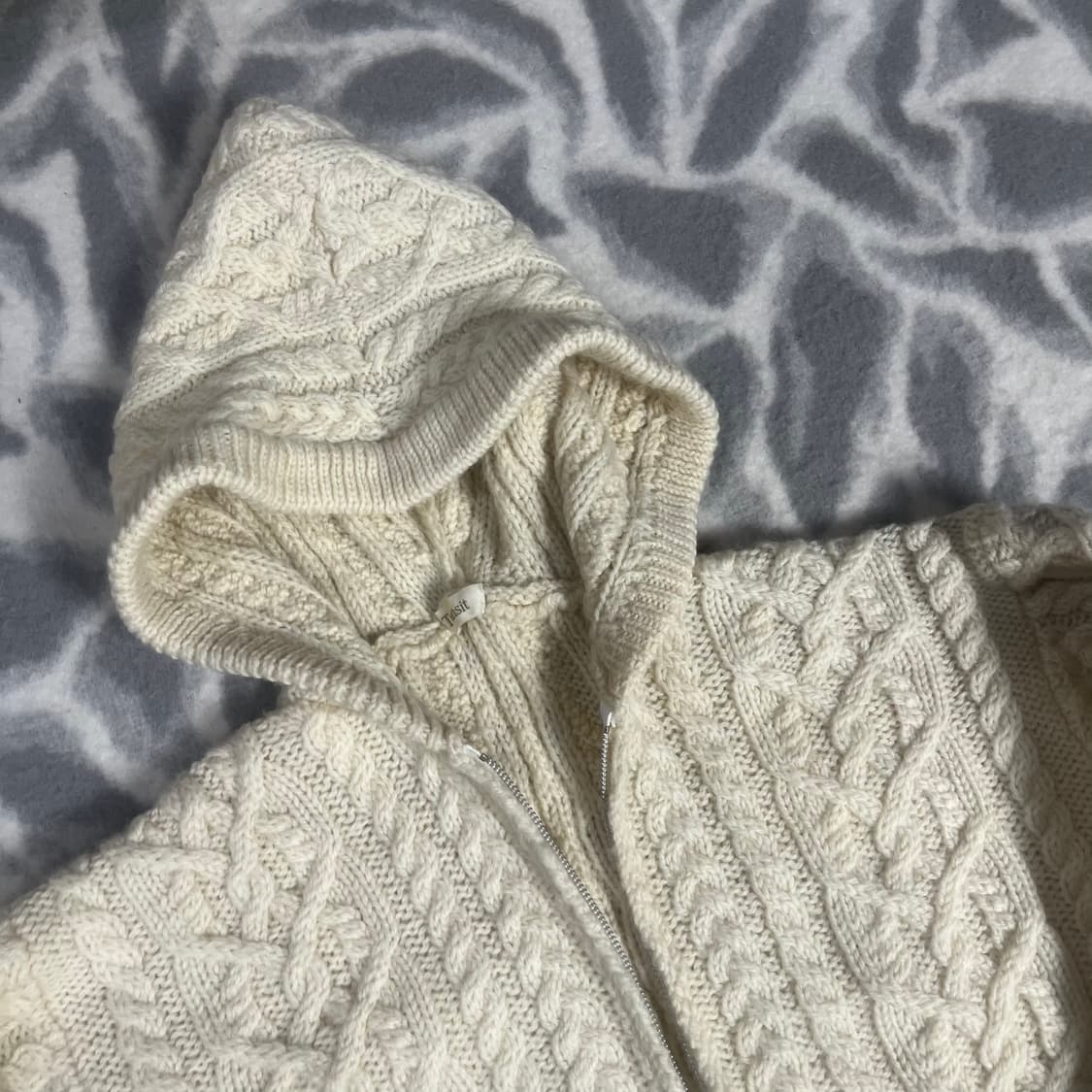 [JPN] 아란 케이블 니트 후디 가디건 상품이미지2