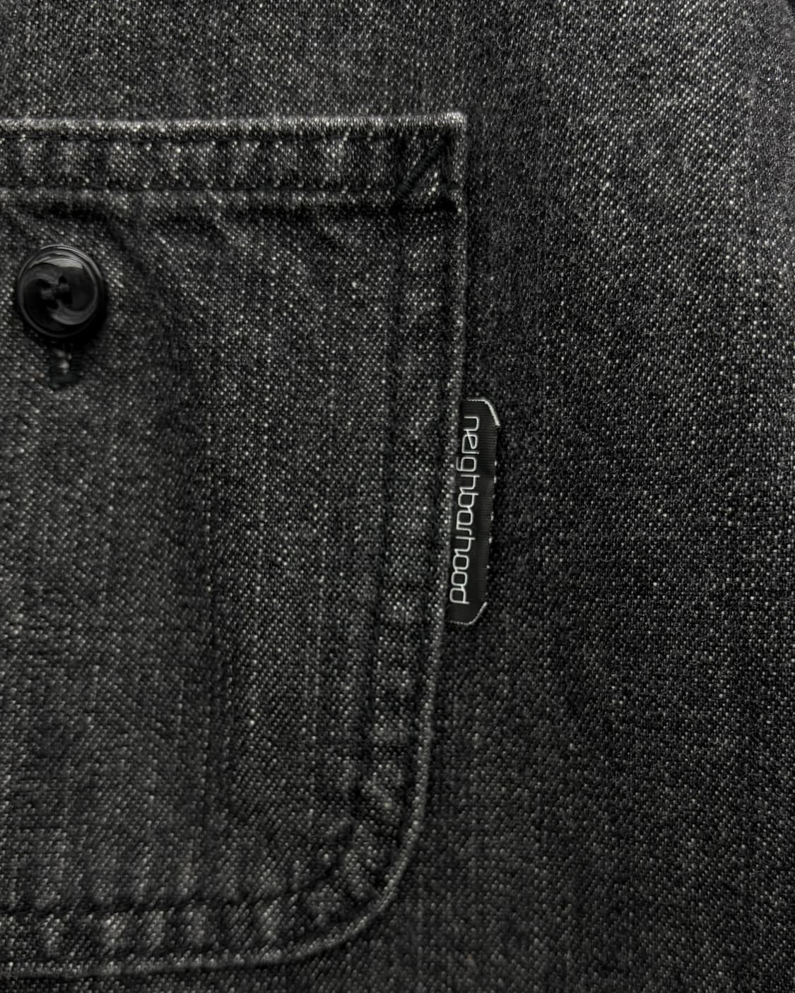  네이버후드 투포켓 블랙 데님 워크 셔츠 상품이미지3