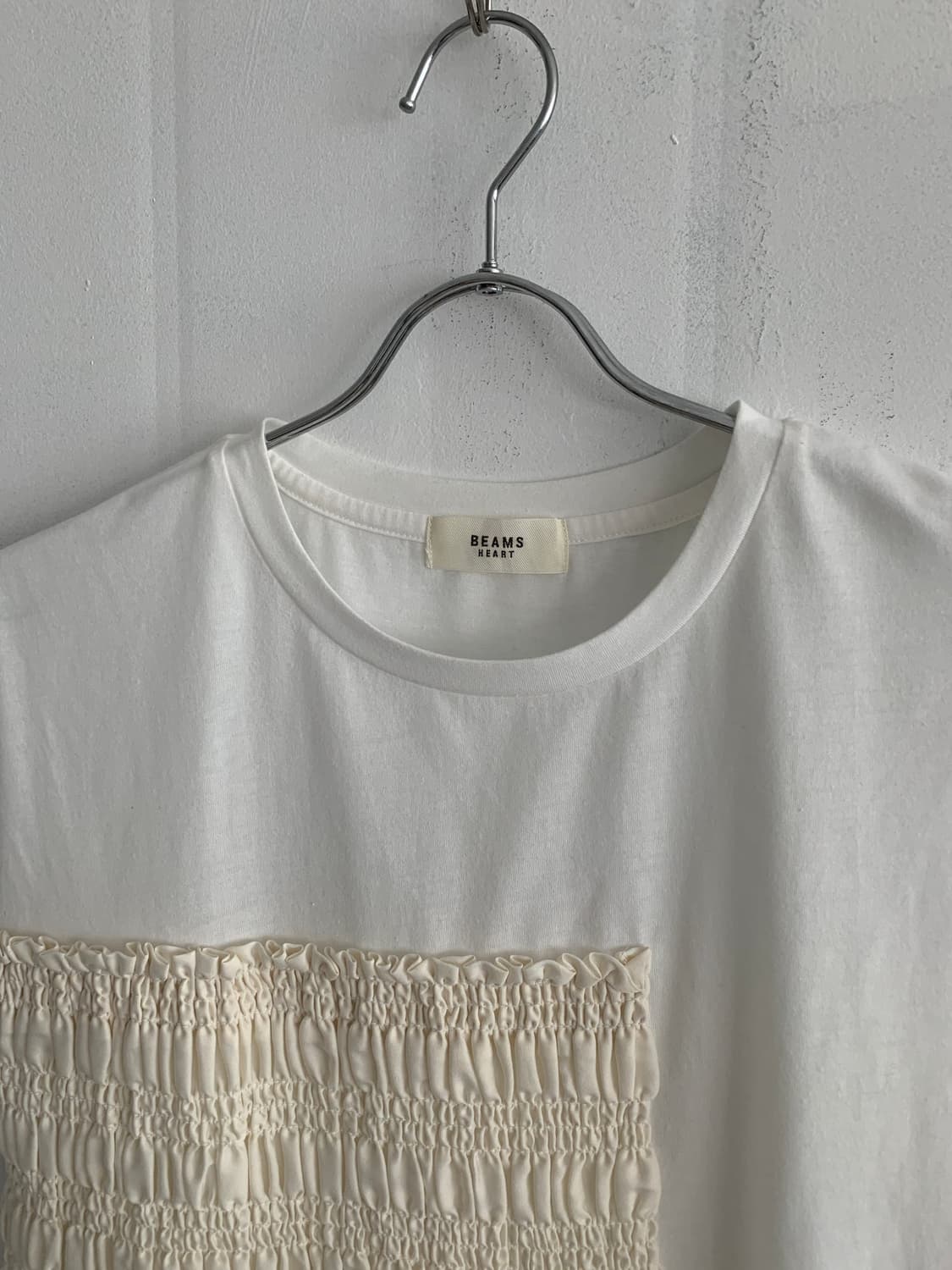 Beams Heart Ivory Pleats Point half top 상품이미지4