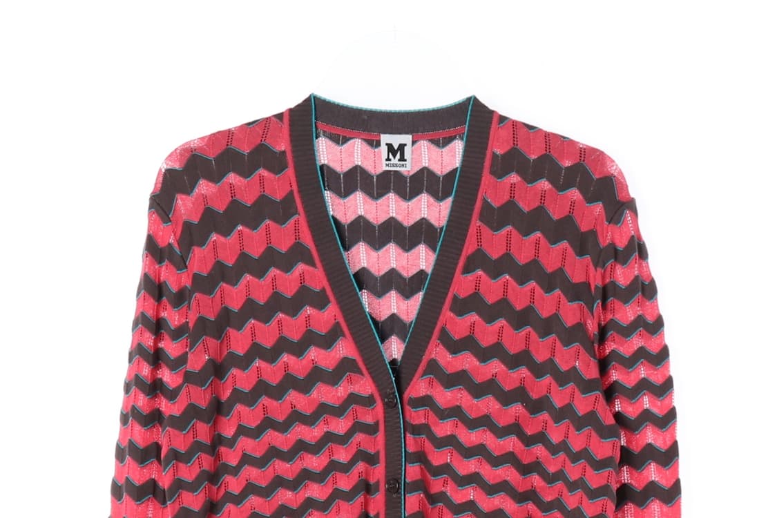 [L]미쏘니 브라운 핑크 스트라이프 긴팔 가디건
 상품이미지2