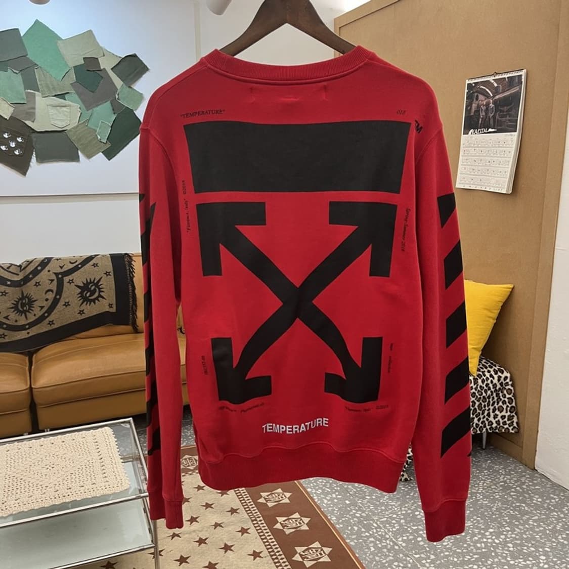 오프 화이트 올드스쿨 스트릿 펑크 모나리자 맨투맨 XXS C10052 상품이미지4