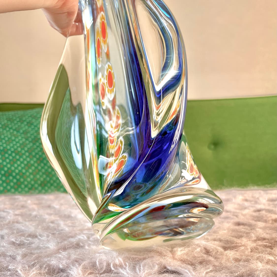 [빈티지 화병] 70‘s 빈티지 밀레피오리 유리 화병 상품이미지5