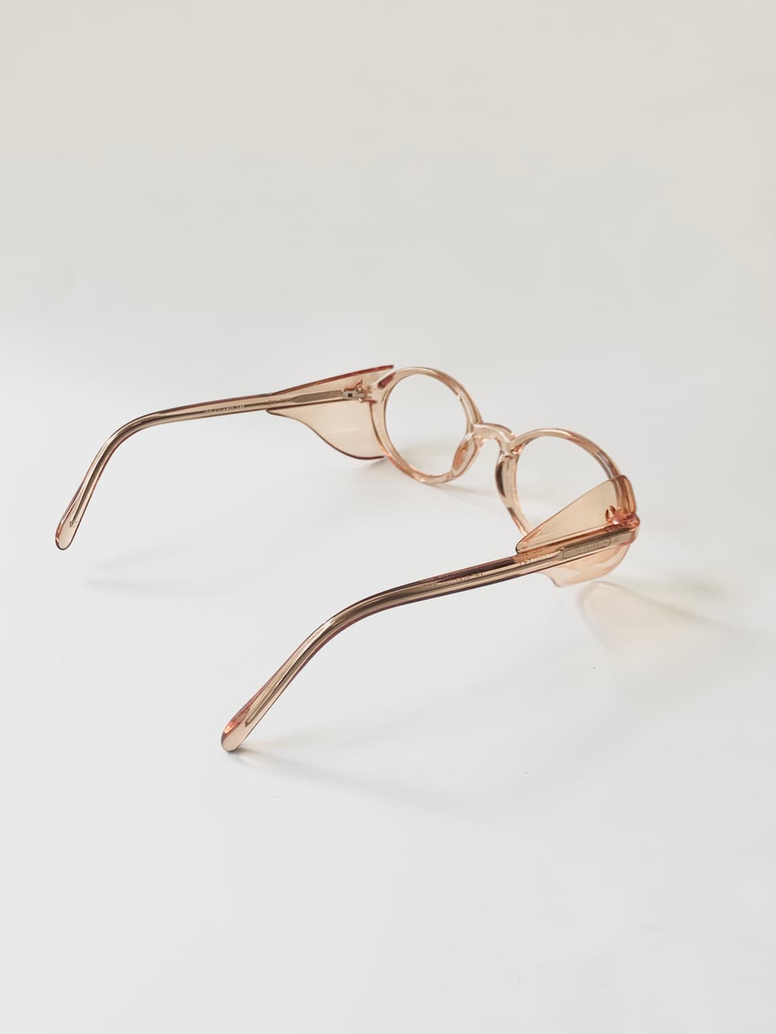 [픽키-621] 로즈 샴페인 투명 사이드윙 오벌 뿔테 보호안경 상품이미지4