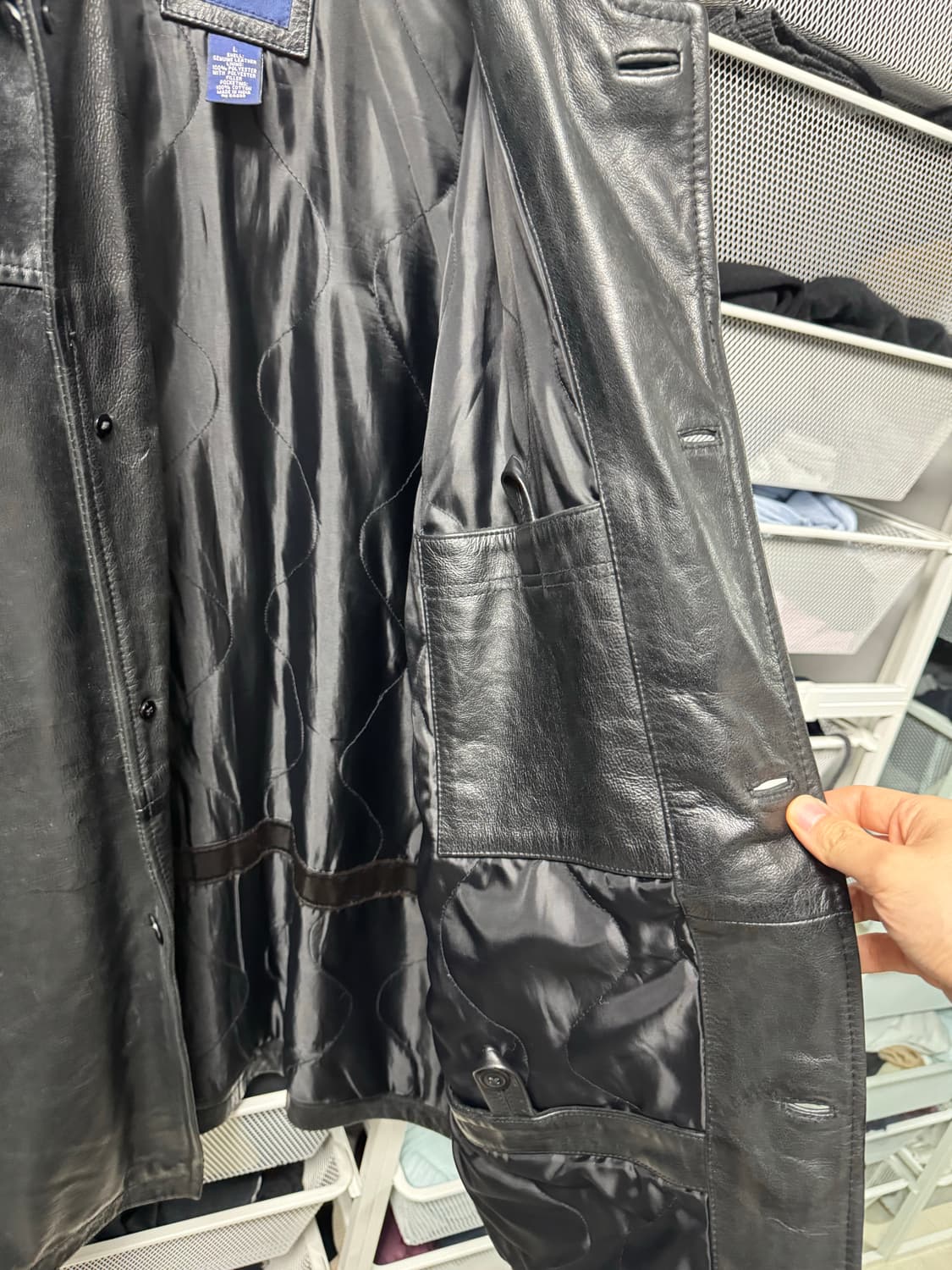 올드 갭 레더 카코트 L old gap leather car coat L 상품이미지7