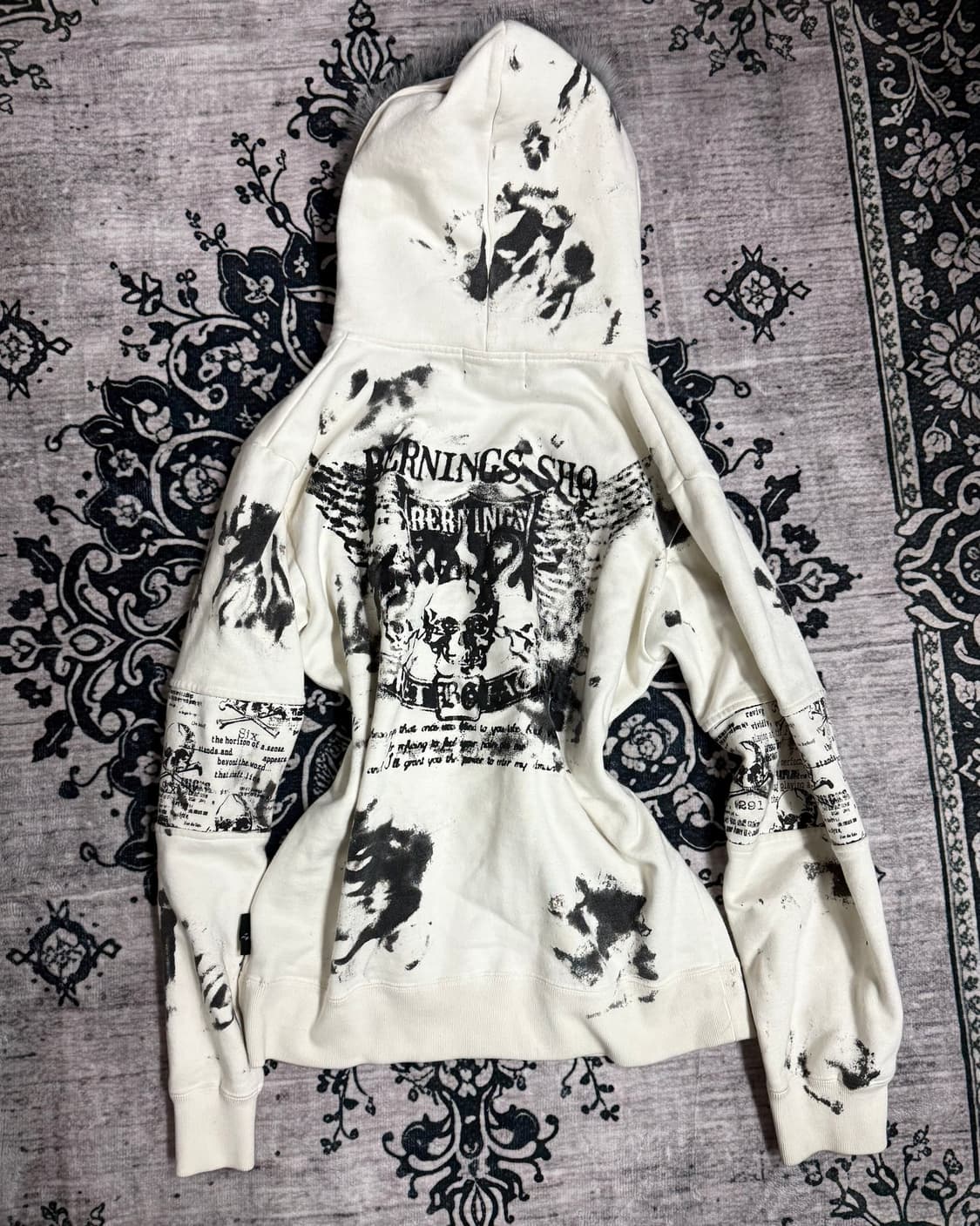 Bernings sho skull punk stud zip-up hood 상품이미지8