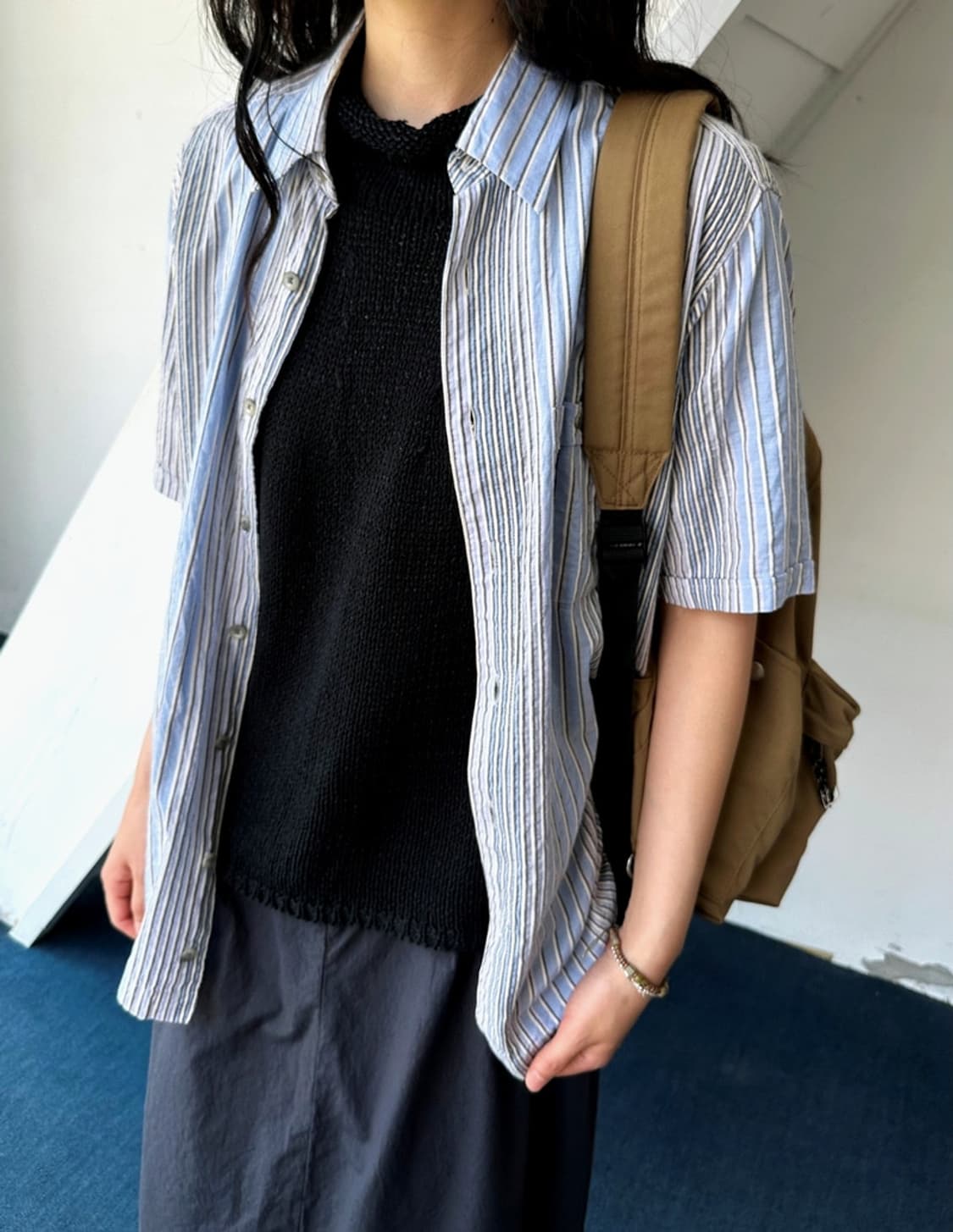 Sucker fabric multi design half shirt 상품이미지8