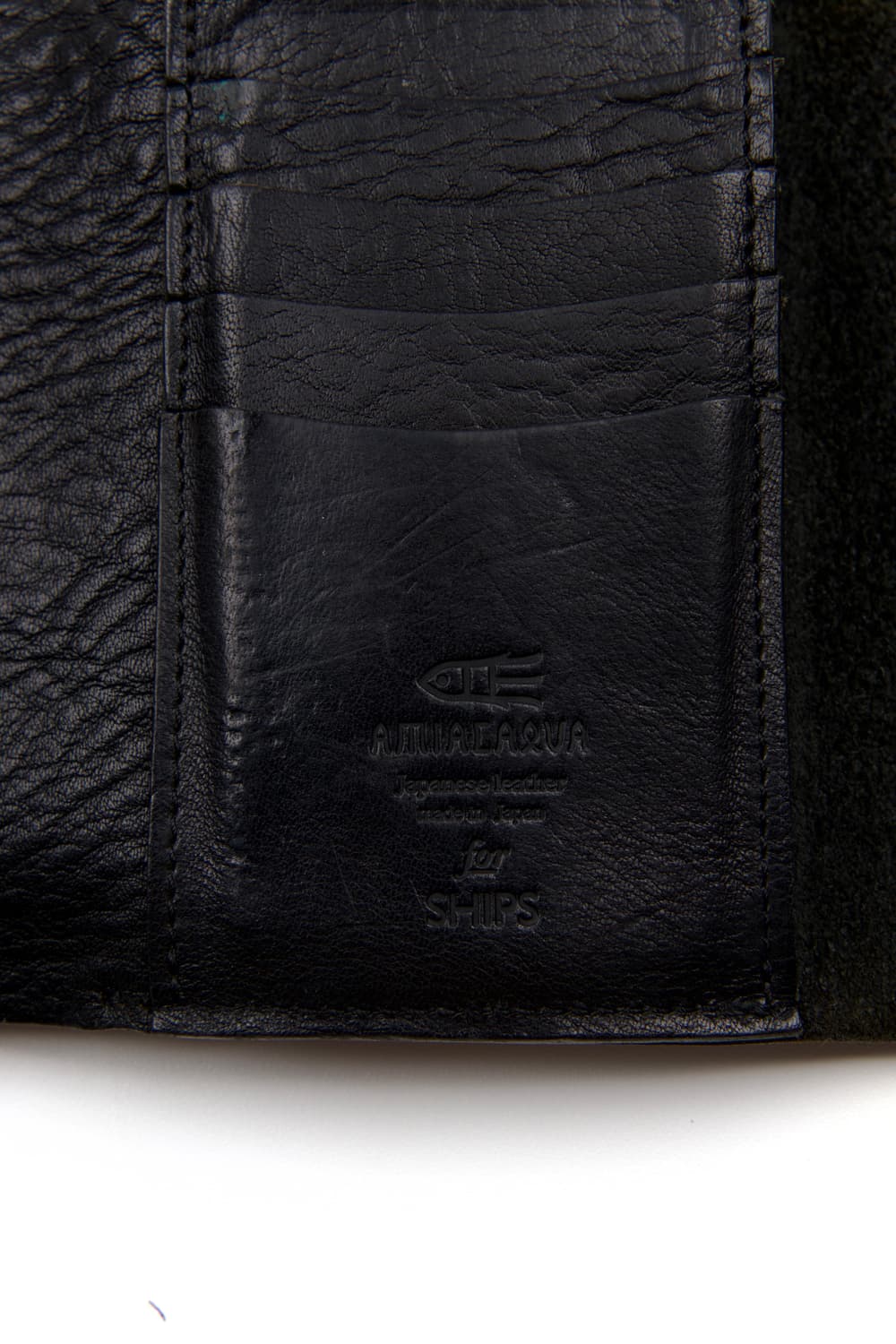 (새상품)AMIACALVA X SHIPS 토치기 레더 지갑 블랙 상품이미지6