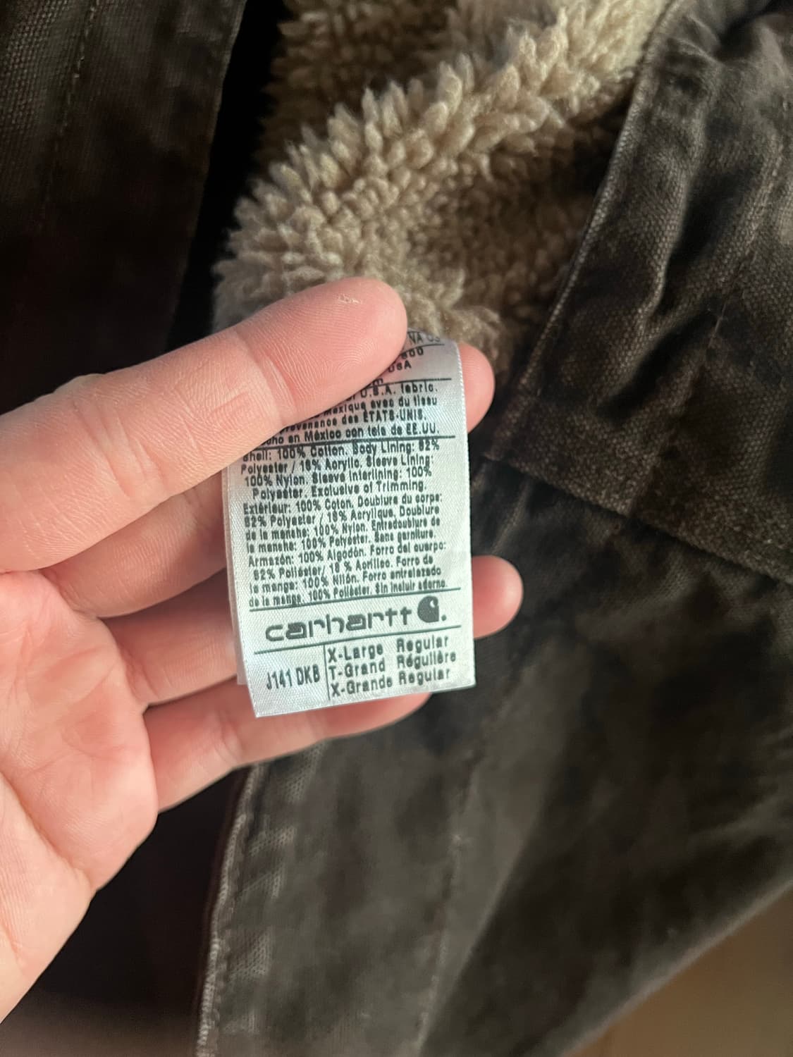 칼하트 J141 셰르파 자켓 xl (DKB) 상품이미지4