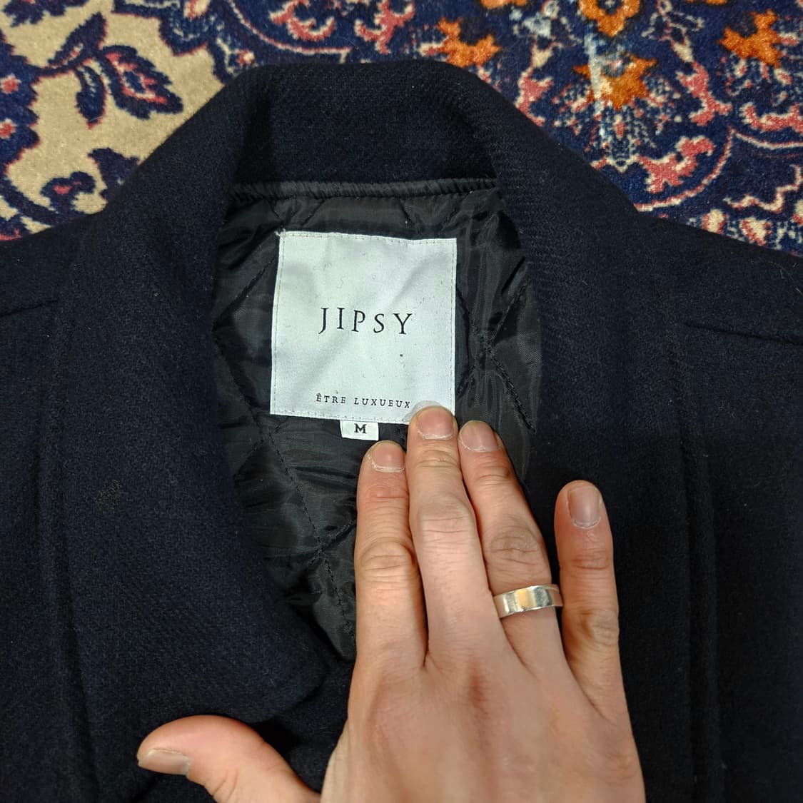 집시(Jipsy) 울 카라넥 컬러블럭 바시티 자켓
 상품이미지3