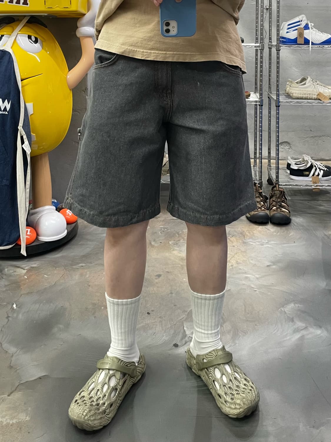 팻팜 카펜터 데님 버뮤다 팬츠 상품이미지7