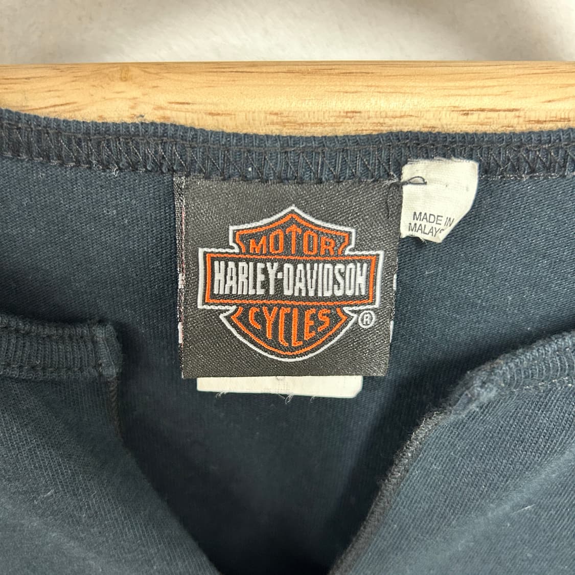 할리 데이비슨 빈티지 그래픽 크롭 티셔츠 네이비 상품이미지7