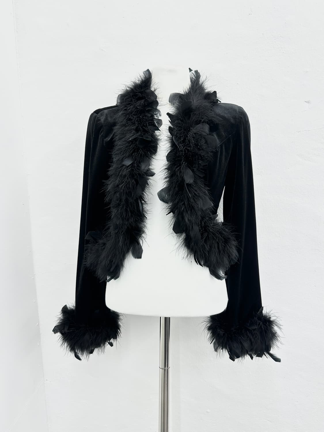 Leggy Press velvet fur cardigan  상품이미지1