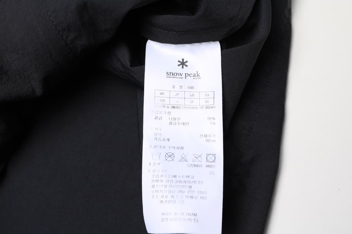 [L] 스노우피크 루트 후드 반팔 아노락 바람막이 자켓 상품이미지4