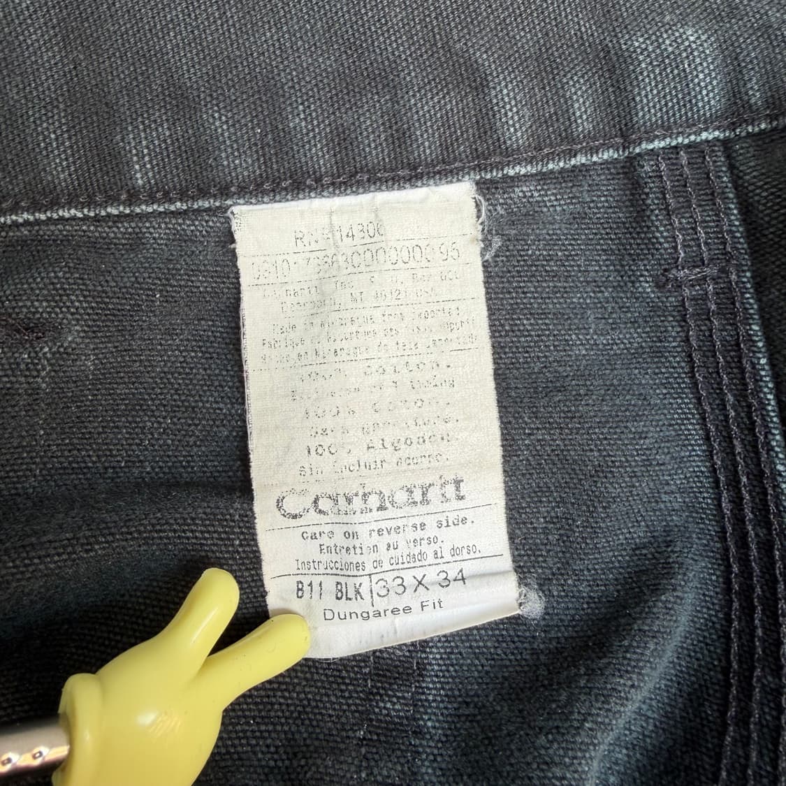 OG 빈티지 칼하트 B11 BLK 싱글니 카펜터 팬츠 상품이미지10