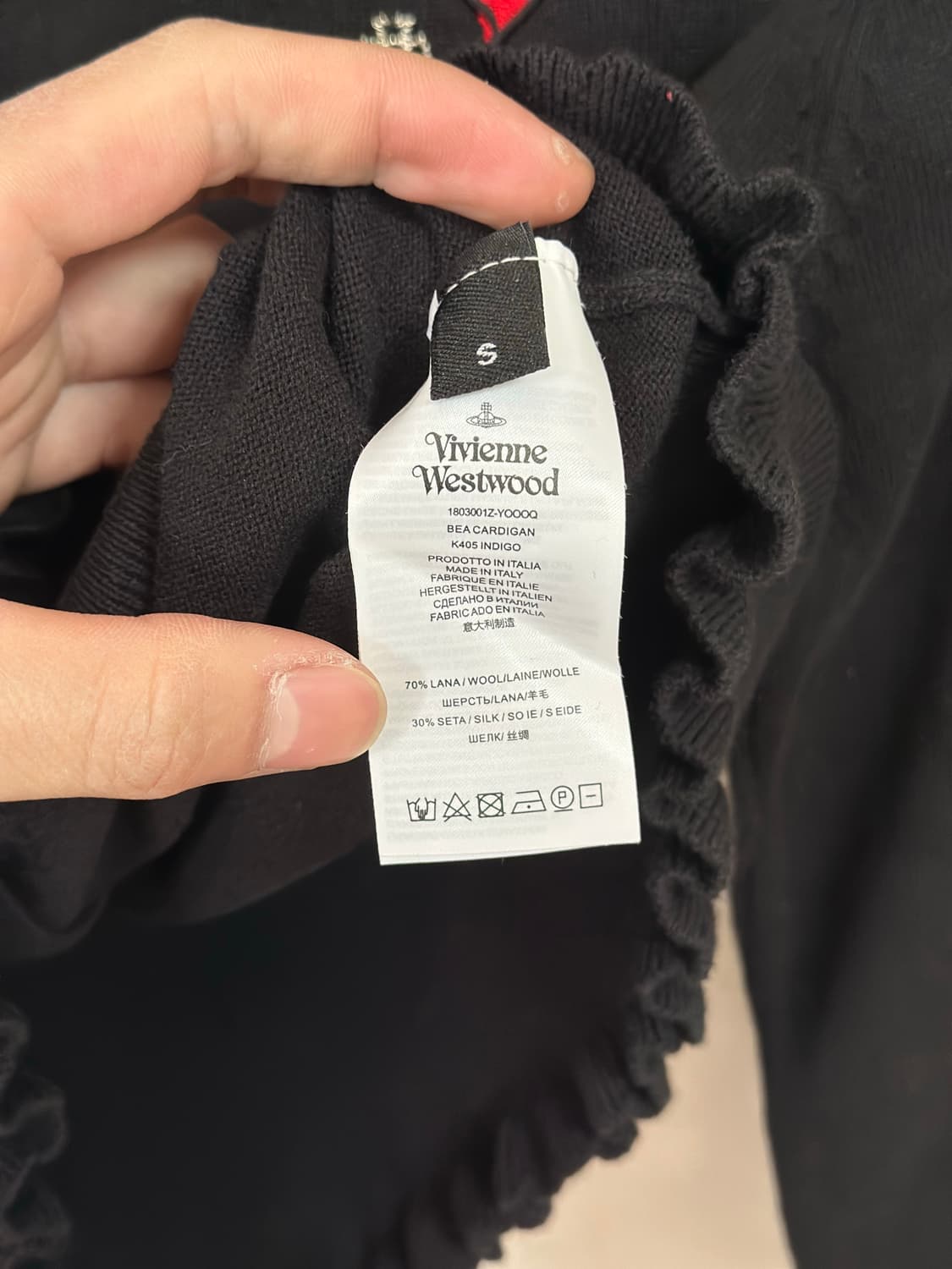 비비안 웨스트우드 하트 가디건 S 22FW 상품이미지6