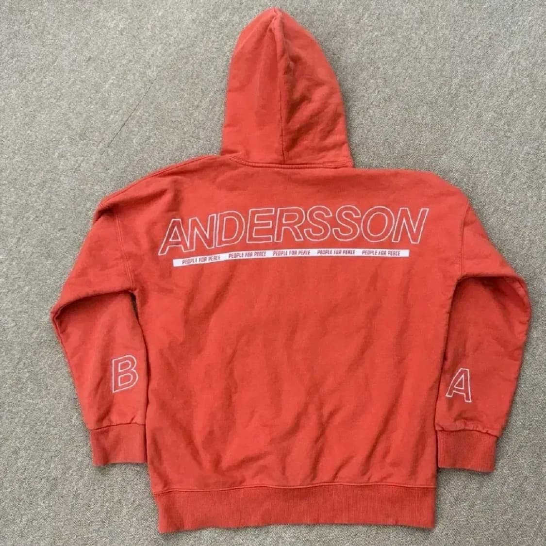 앤더슨벨 17SS 오렌지컬러 후드 스웨트셔츠 (L) 상품이미지2