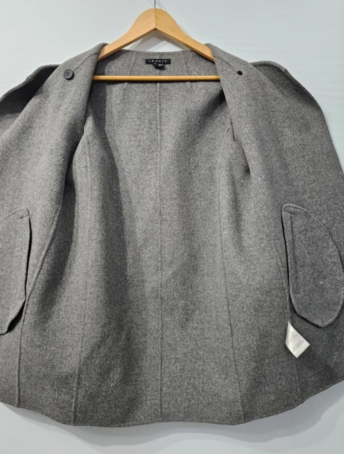 한섬 띠어리 Theory 회색 울 캐시미어 오버핏 코트 ~66 상품이미지7