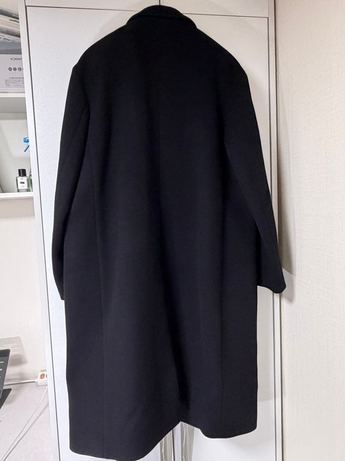 L) 인사일런스 MTR 캐시미어 오버사이즈 더블 코트 BLACK 상품이미지2