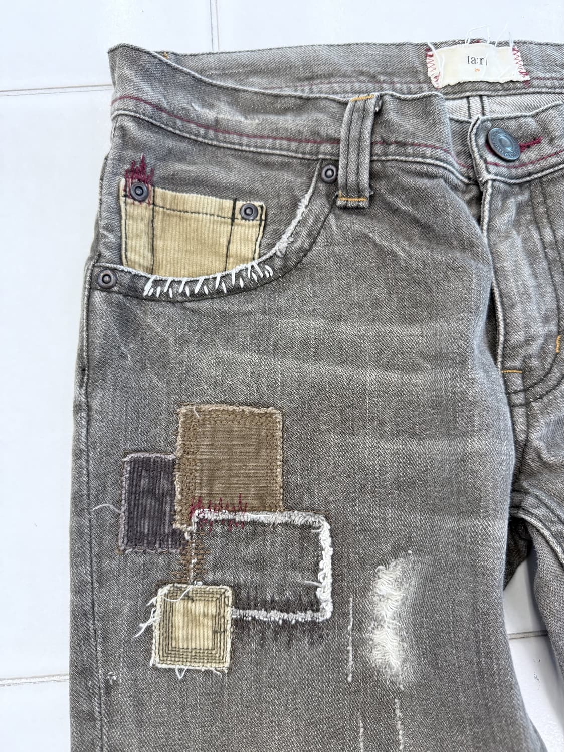 patchwork stitch jeans 상품이미지2