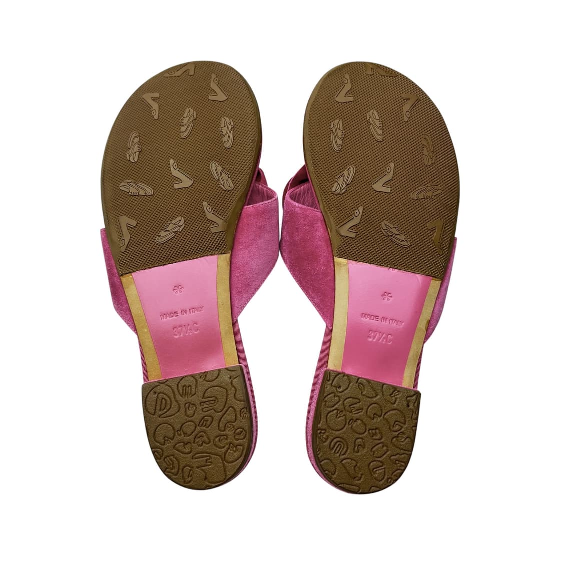 샤넬 37.5c 핑크 까멜리아 스웨이드 플랫 샌들. 카멜리아 상품이미지8