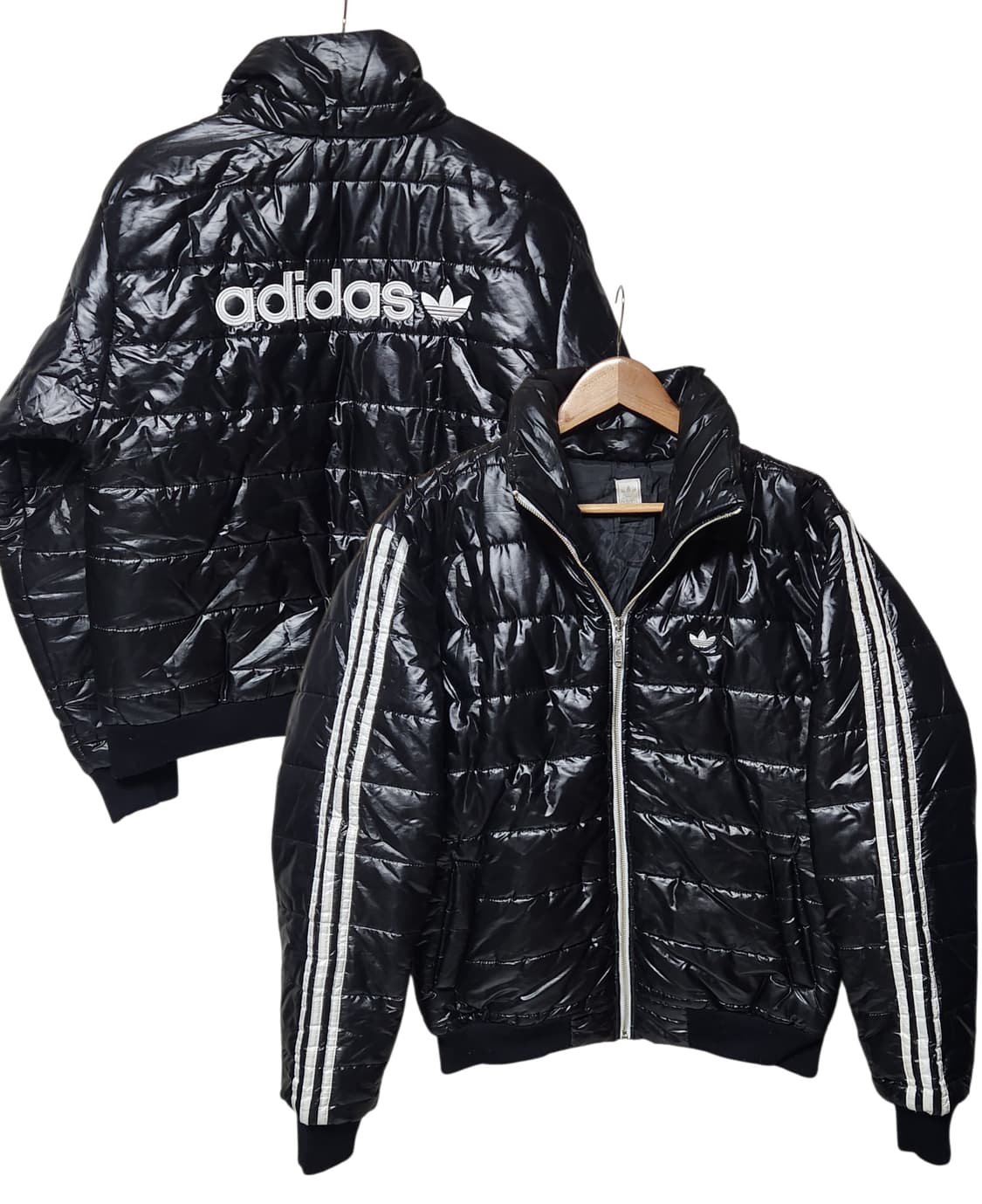 아디다스 삼선 유광 올드스쿨 경량 점퍼 자켓 상품이미지1
