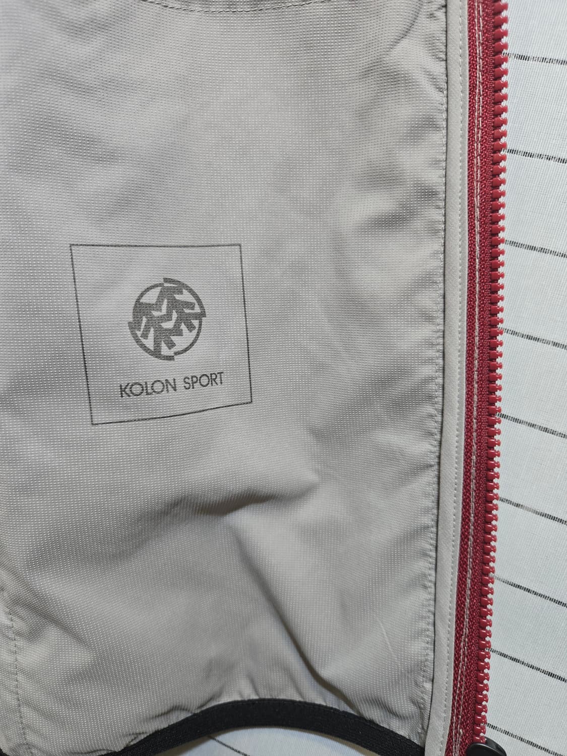 코오롱 바람막이 후드 자켓 그린/화이트 상품이미지3