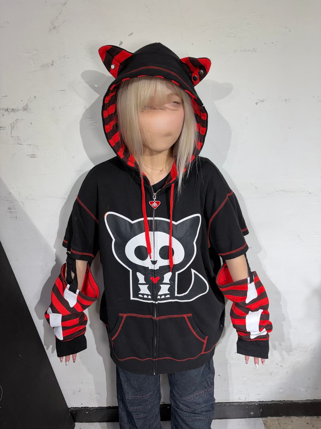 Skelanimals 스켈애니멀즈 킷 더 캣 지뢰계 멘헤라 후드 집업  상품이미지2
