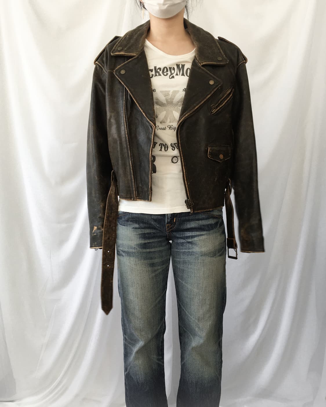 Heavy leather rider jacket 상품이미지7