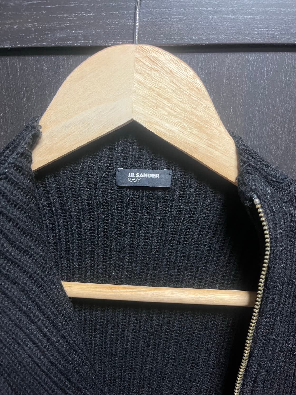 JIL SANDER 블랙 니트 집업 가디건 상품이미지4