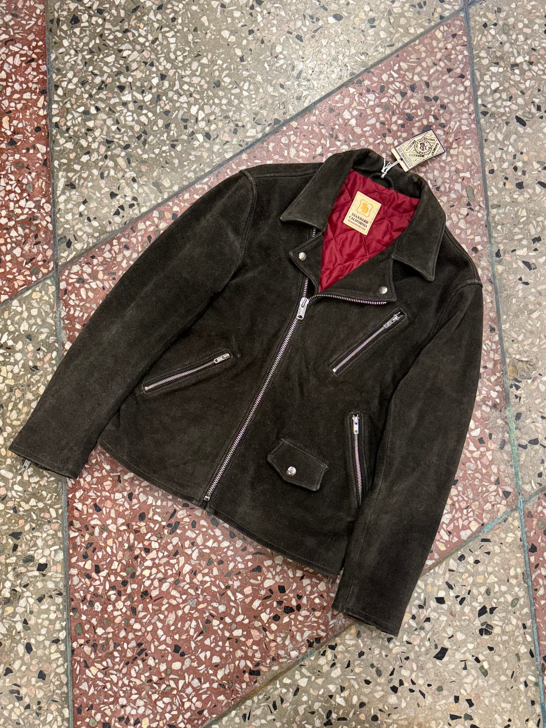 스탠다드 캘리포니아 블랙 스웨이드 레더자켓 (M) 상품이미지2