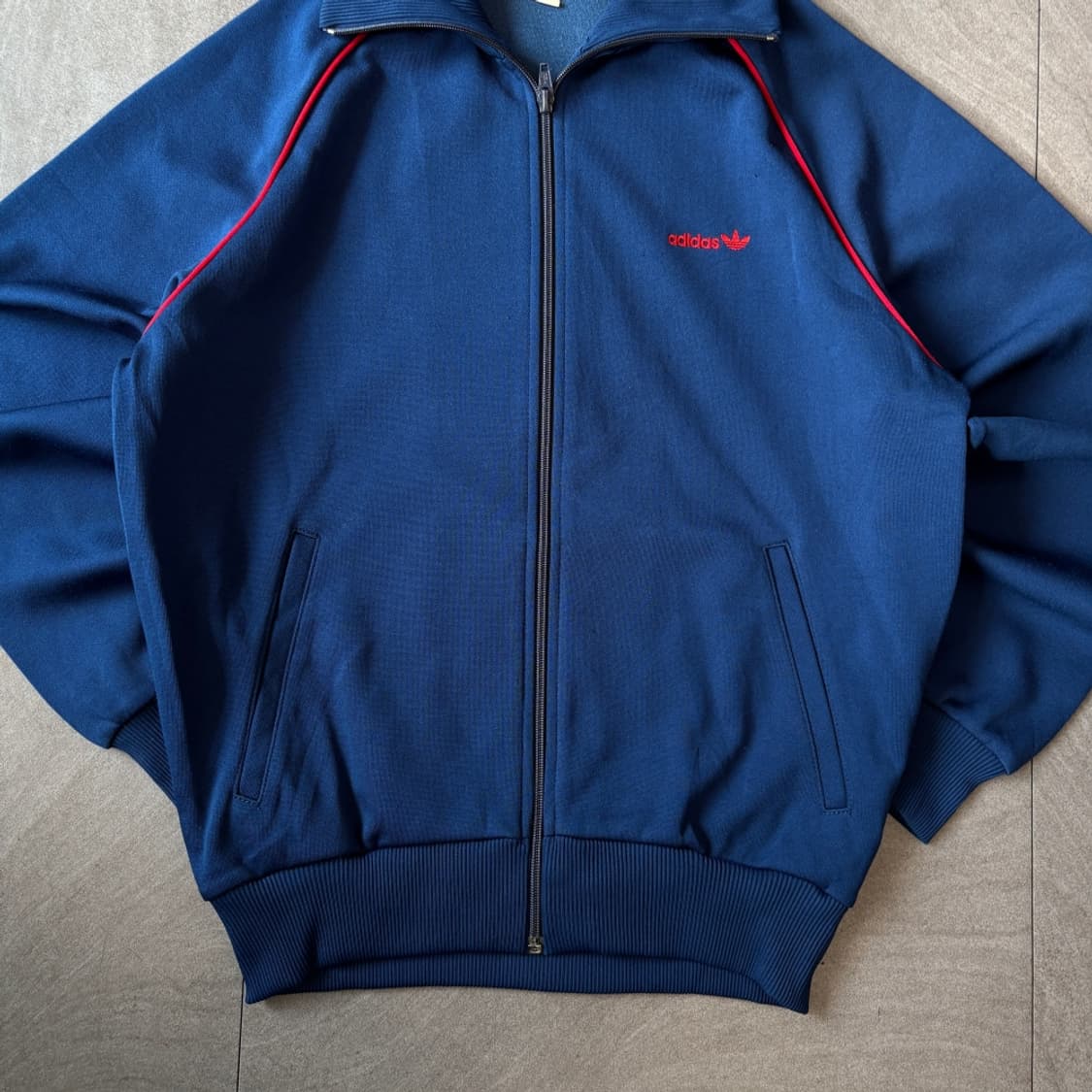 70s Adidas 70년대 생산 아디다스 네이비 파이어버드 져지 자켓 상품이미지4