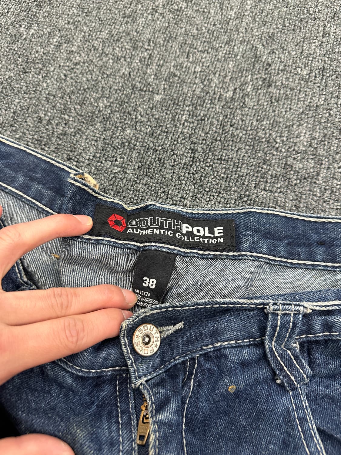 38) 사우스폴 올드스쿨 진청 힙합 데님팬츠 상품이미지9