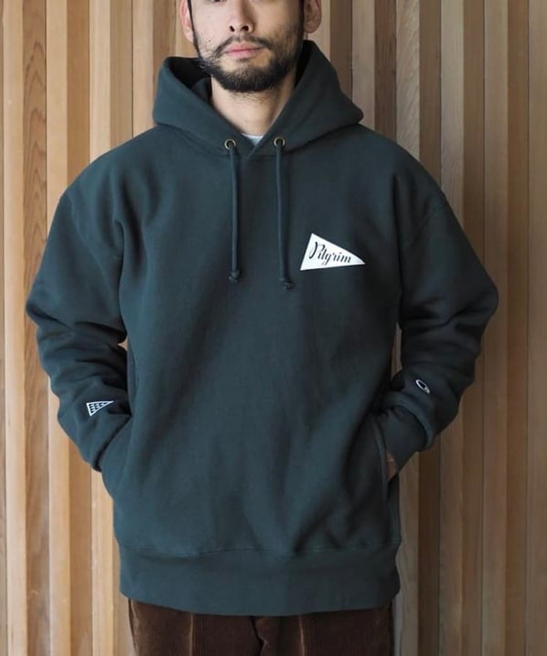 필그림 Pilgrim x Champion 리버스위브 후드 블랙 XL 상품이미지6