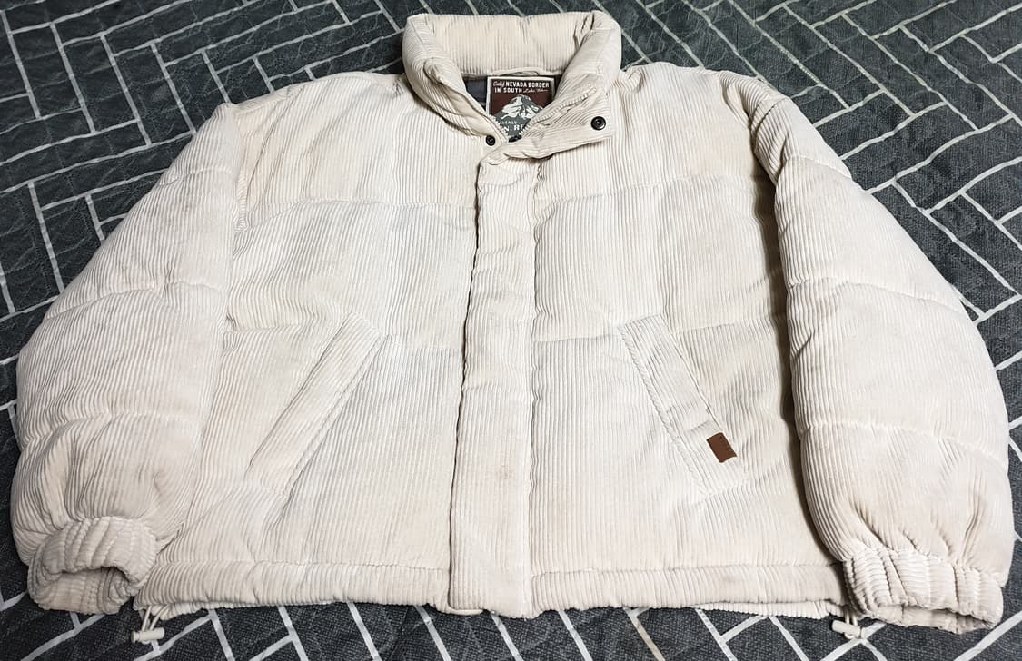 후아유 유니 코듀로이 숏푸퍼 패딩 아이보리 (S) 상품이미지1