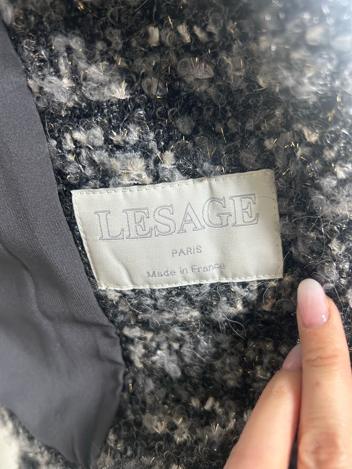 한섬) 타임 트위드 자켓 다크그레이 상품이미지4