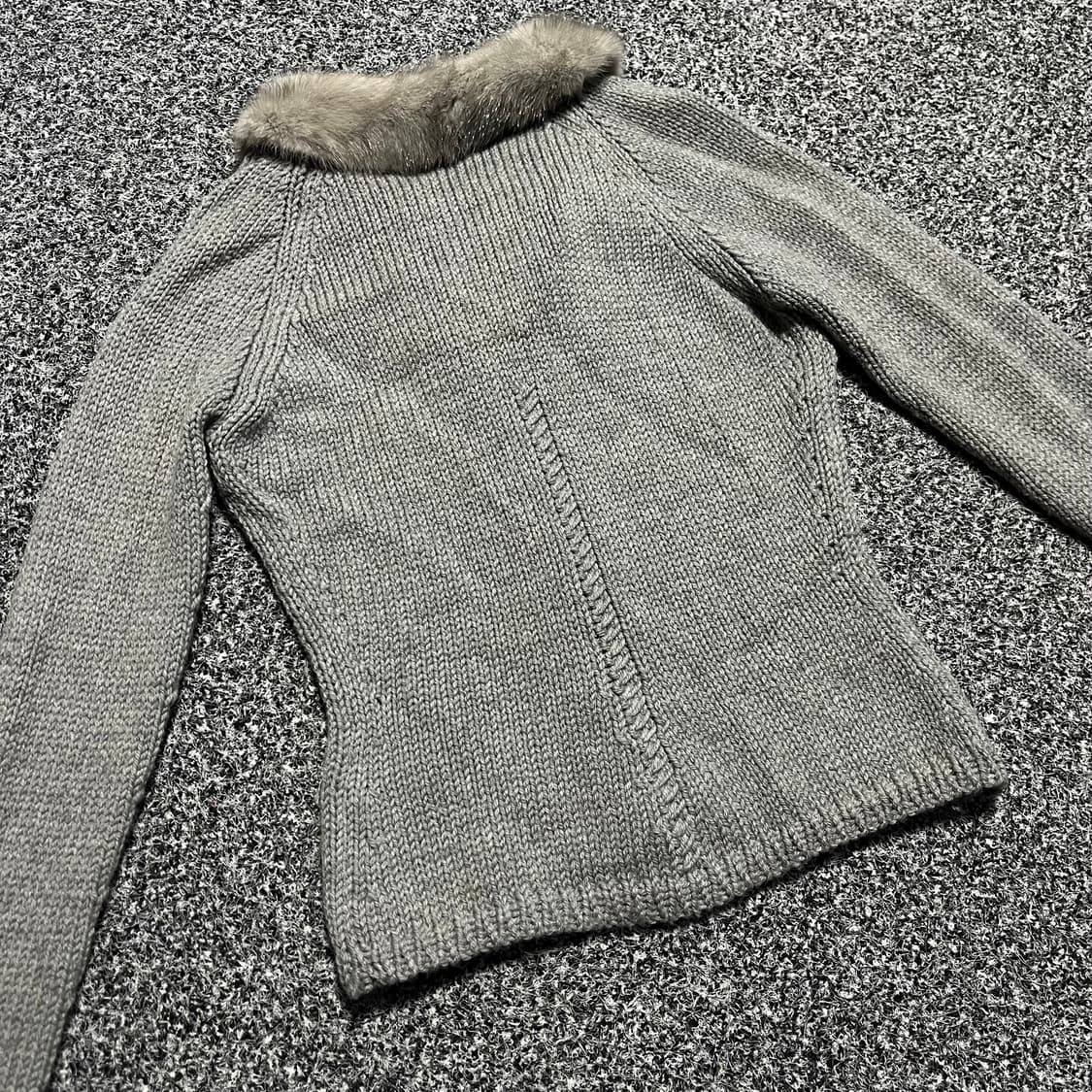 블루마린 밍크 버진울 가디건  상품이미지6