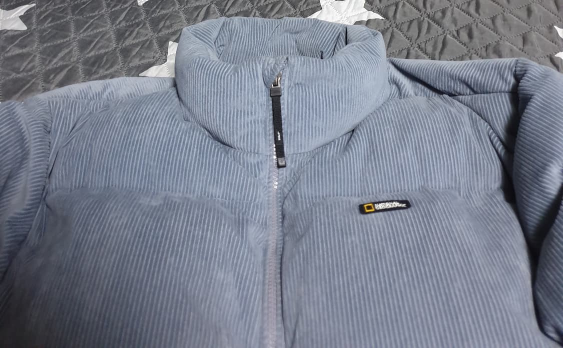 내셔널지오그래픽 덕다운 코듀로이 숏패딩 블루그레이 (XXL) 상품이미지2