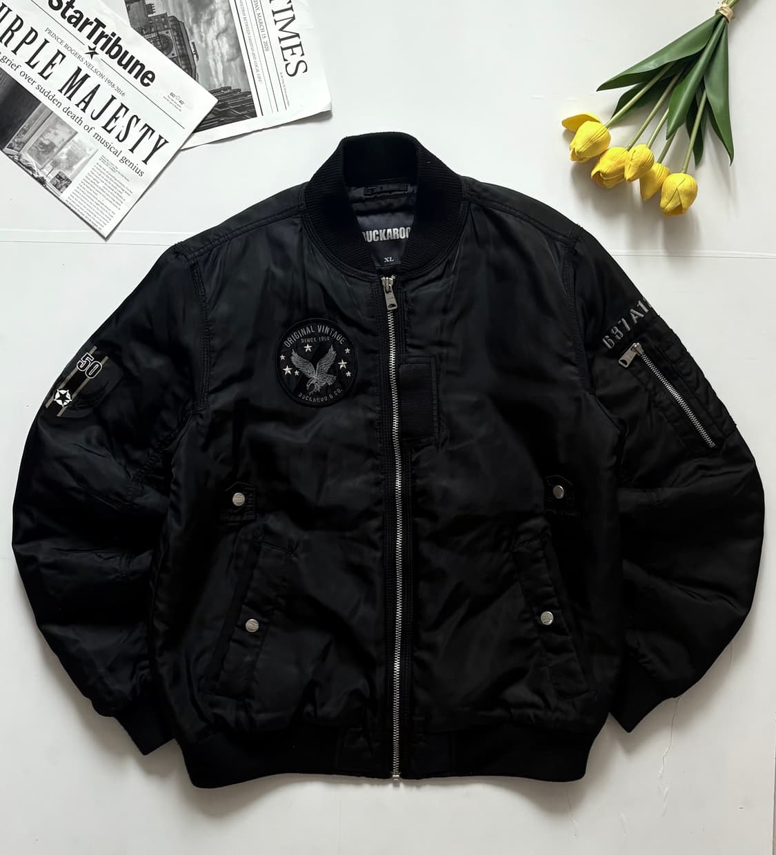 버커루 Ma-1 블랙 항공 점퍼 상품이미지2